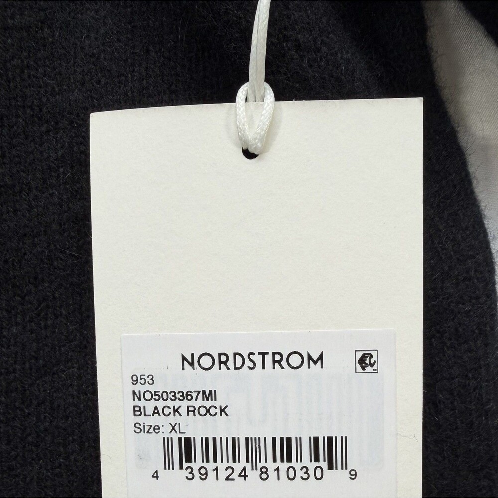 Nordstrom 100% Cashmere Crewneck Sweater Black Sz XL Minimalist Quiet Luxury NWT - Picture 8 of 11